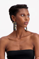 SHIELD STATEMENT EARRINGS