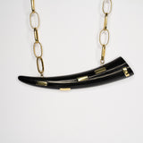 Shield Horn Bar Necklace