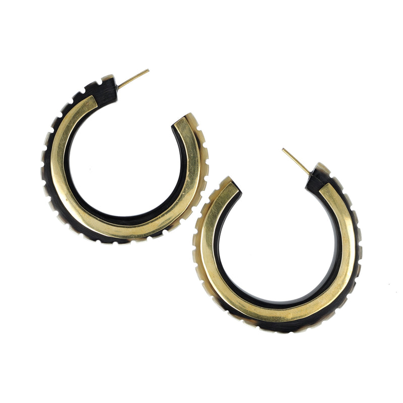 SHIELD HOOP EARRINGS