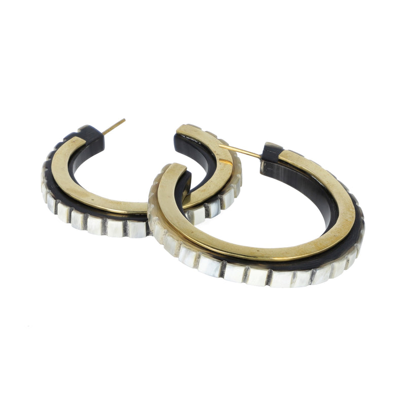 SHIELD HOOP EARRINGS